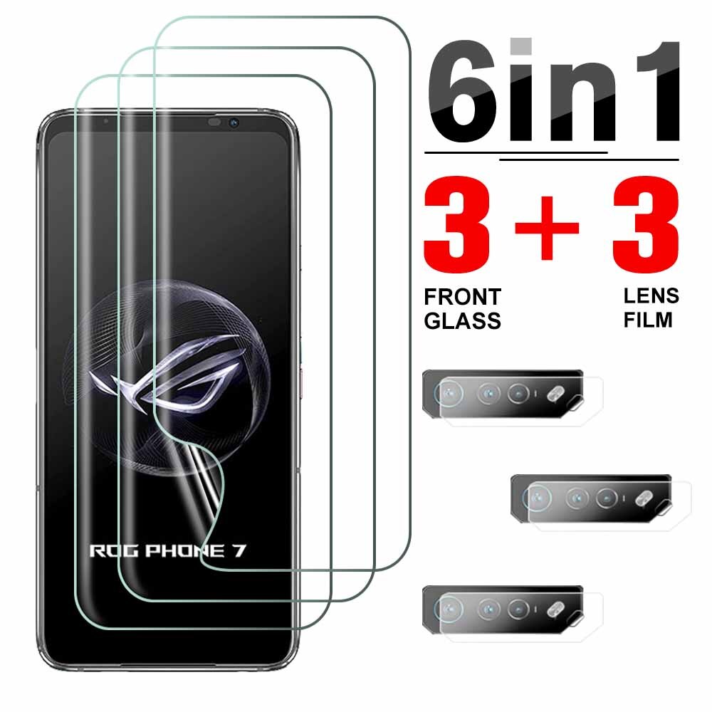 6in1 Hydrogel Soft Film For Asus ROG Phone 7 5G Camera Lens Protector For Asus ROG Phone 7 Phone7 5g 6.78inch Protection Film