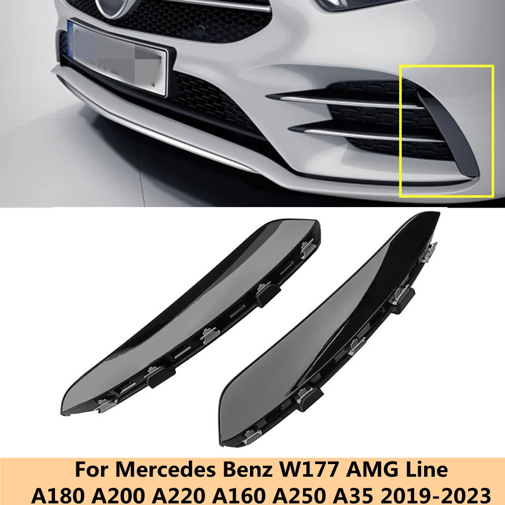 For Mercedes Benz A Class W177 A180 A200 A220 A250 A35 2019 2020 2021+ Front Bumper Trim Spoiler