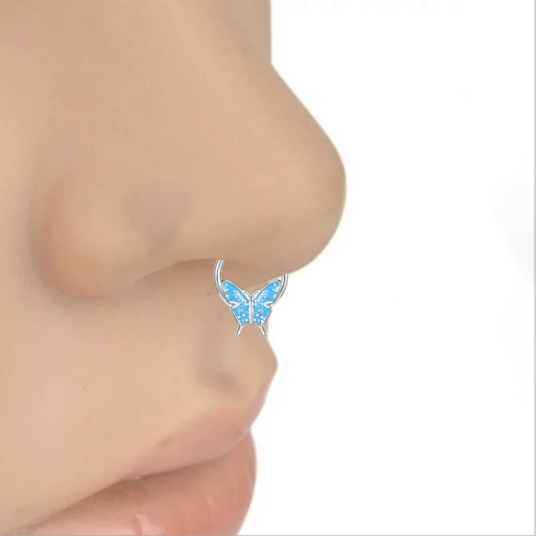 Piercing Nose Ring Puncture Body Jewelry Cartilage Earrings Piercing Septum Ring Fake Nose Piercing for Women Nose Clip Cuff