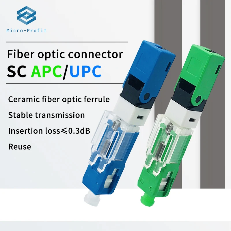 Fast Connector SC APC Fiber Optica Connector FTTH SM Single Mode Fiber Optic Quick Connector UPC SC