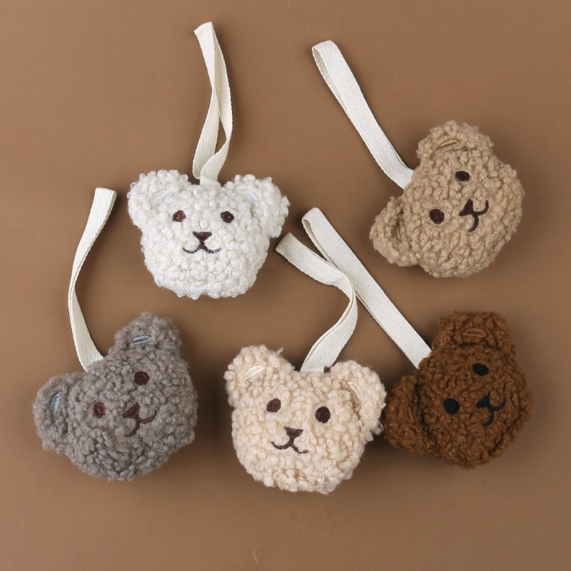 Handmade Baby Pacifier Clip Plush Cartoon Bear Infant Newborn Pacifier Chain Silicone Nipple Soother Dummy Holder Baby Accessori
