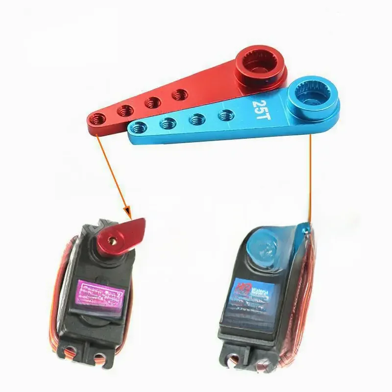 1/8 1/10 25t Metal Extended Steering Servo Arm For Rc Automotive Track Parts Aluminum Alloy Steering