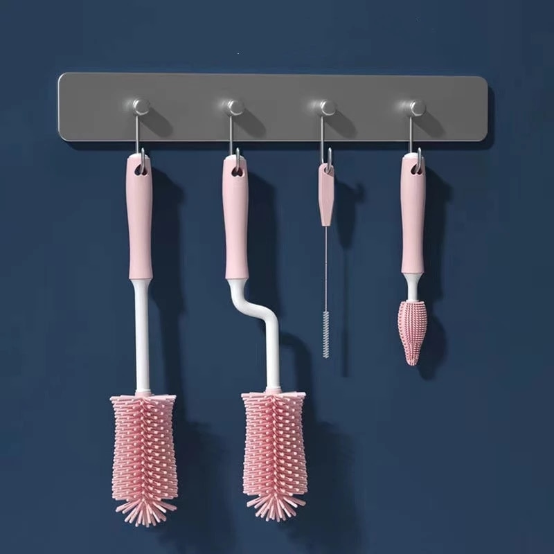 3Pcs Baby Care Tools Bottle Cleaning Brush Baby Pacifier Straw Scrubber Brush 360 Degree Glass Cup Washing Brush For Bottles
