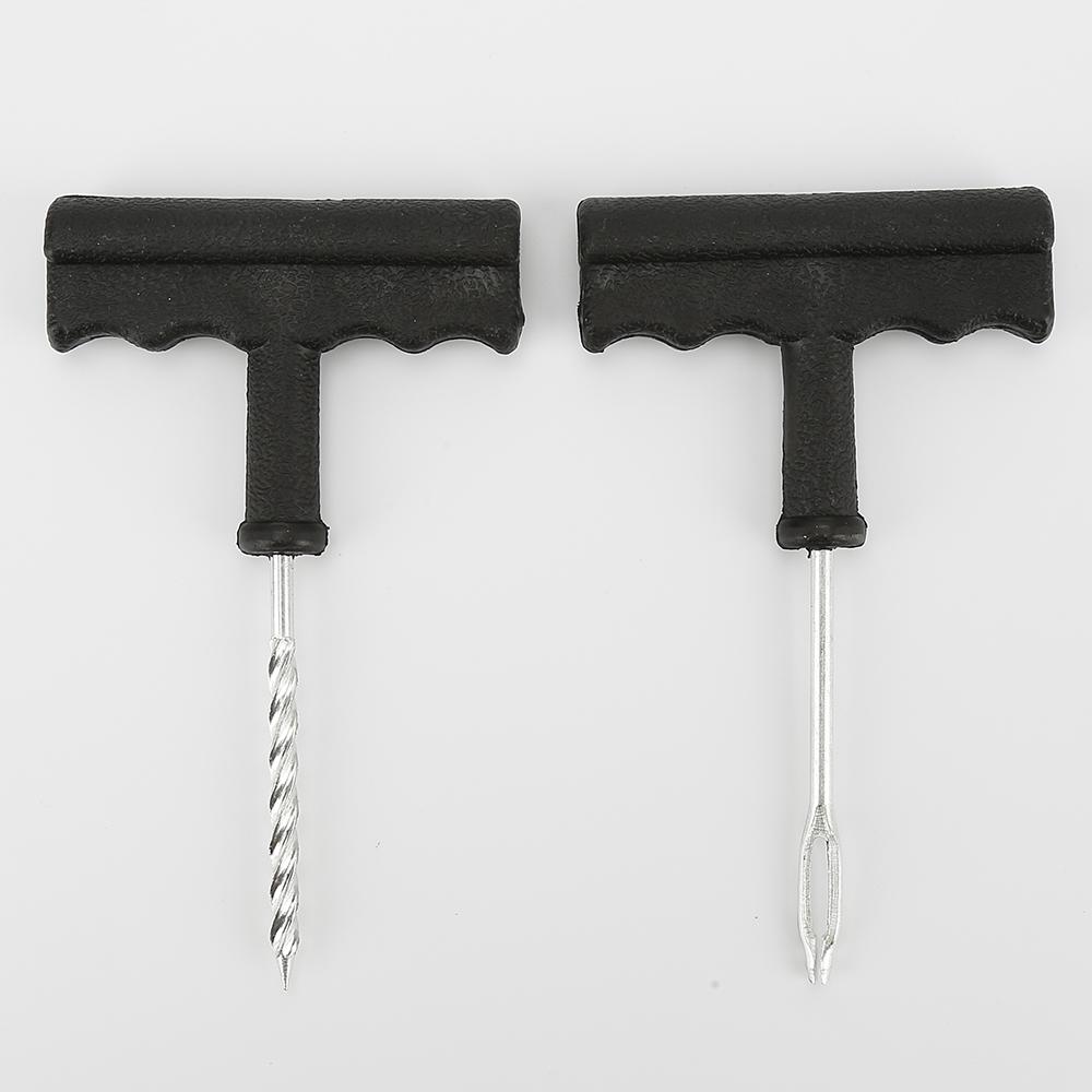 Durable Tubeless Tyre Puncture Repair Kit With Rubber Strips Universal Bike Tire Replacement Tool Portable 6 Pcs Car Accessories