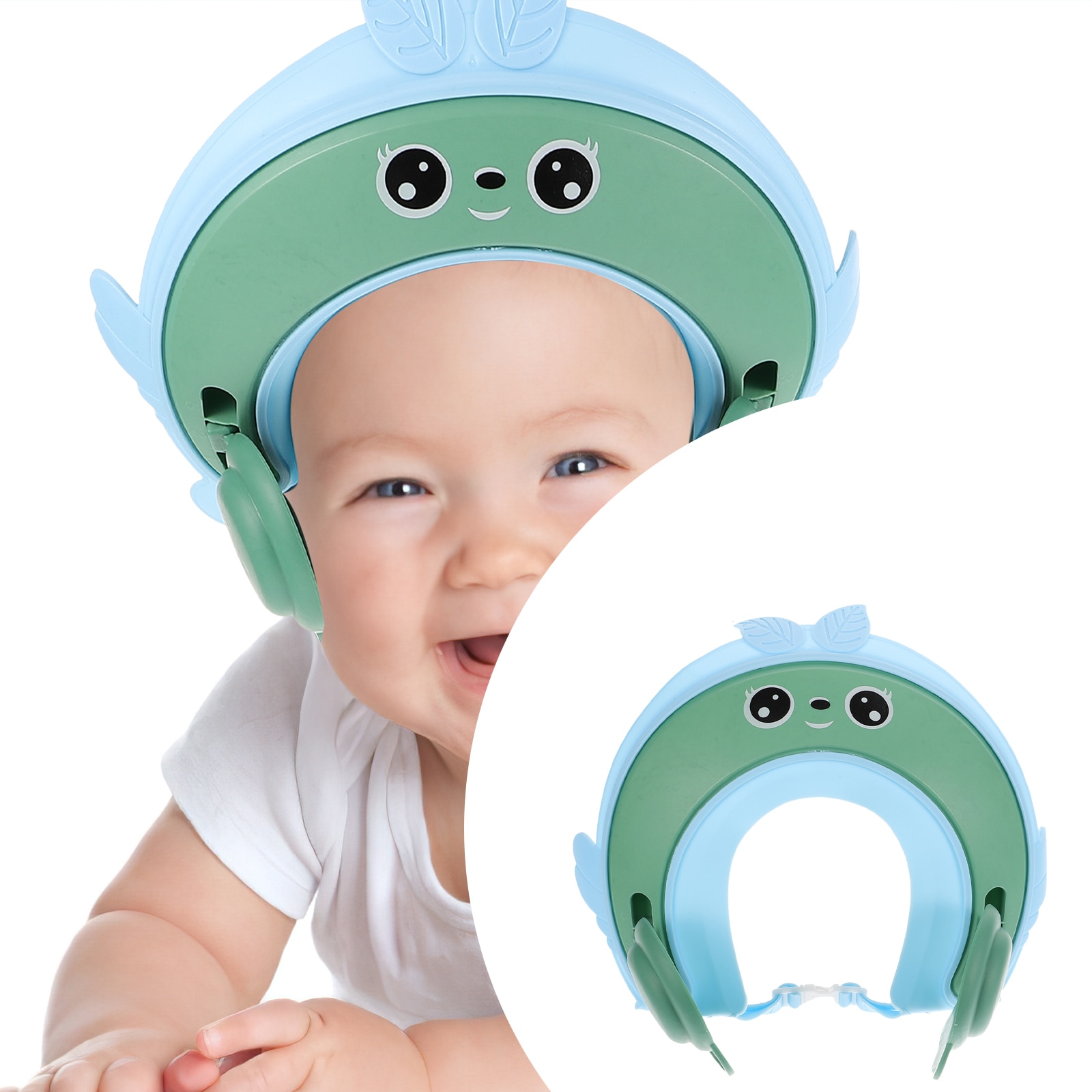 Baby Bath Shampoo Cap Kids 31x29cm Washing Hair Sky-blue Plastic Station Sink Toddler