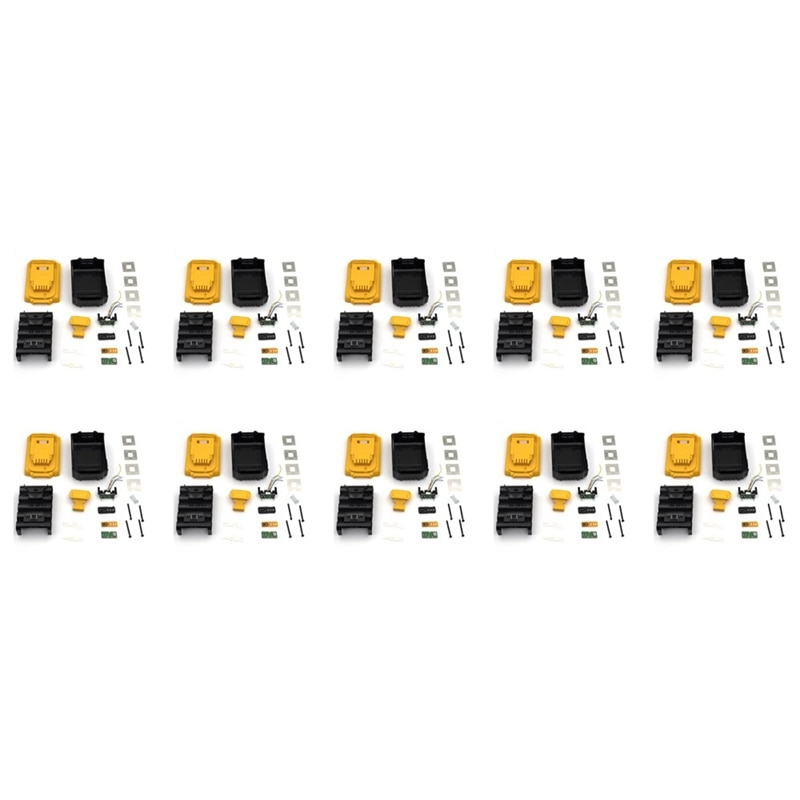 10X DCB200 Li-Ion Battery Plastic Case PCB Charging Circuit Board Shell For Dewalt 18V 20V DCB183 Li-Ion Battery