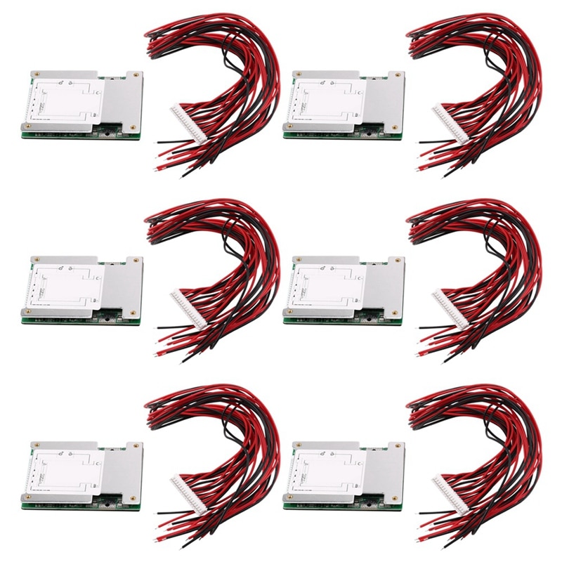 6X 16S 48V 30A Lifepo4 Battery Protection Board BMS PCB With Balance For E-Bike Escooter