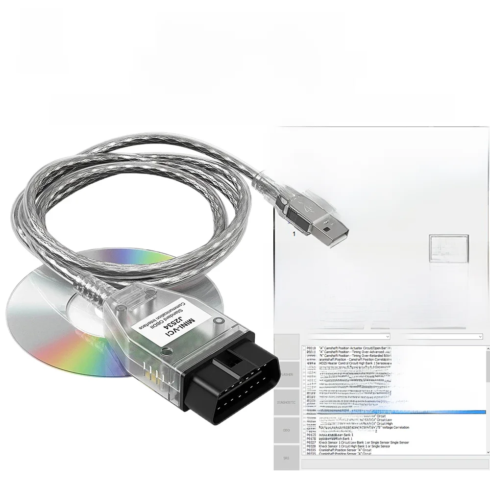 Mini Vci For Toyota TIS Techstream V18.00.008 FTDI FT232RL OBD2 Diagnostic Cable until 2023 DTC