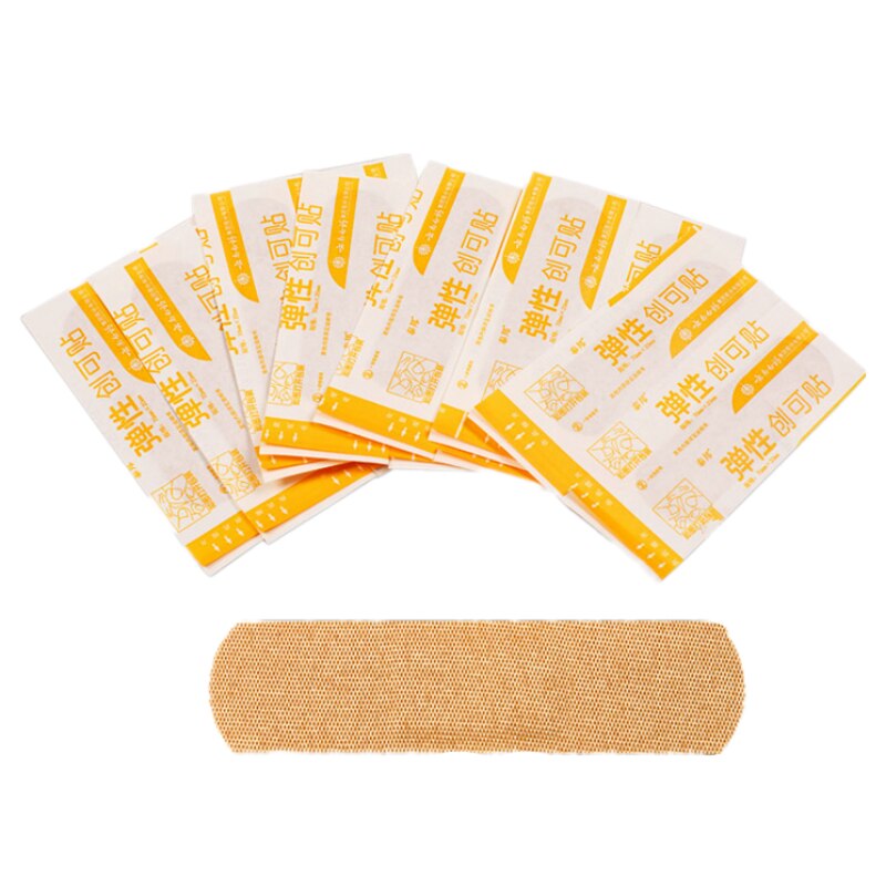 100pcs/set Elastic Band Aid Medical Strips Plaster for Sports Wound Dressing Patch Skin Color Adhesive Bandages First Aid Patch