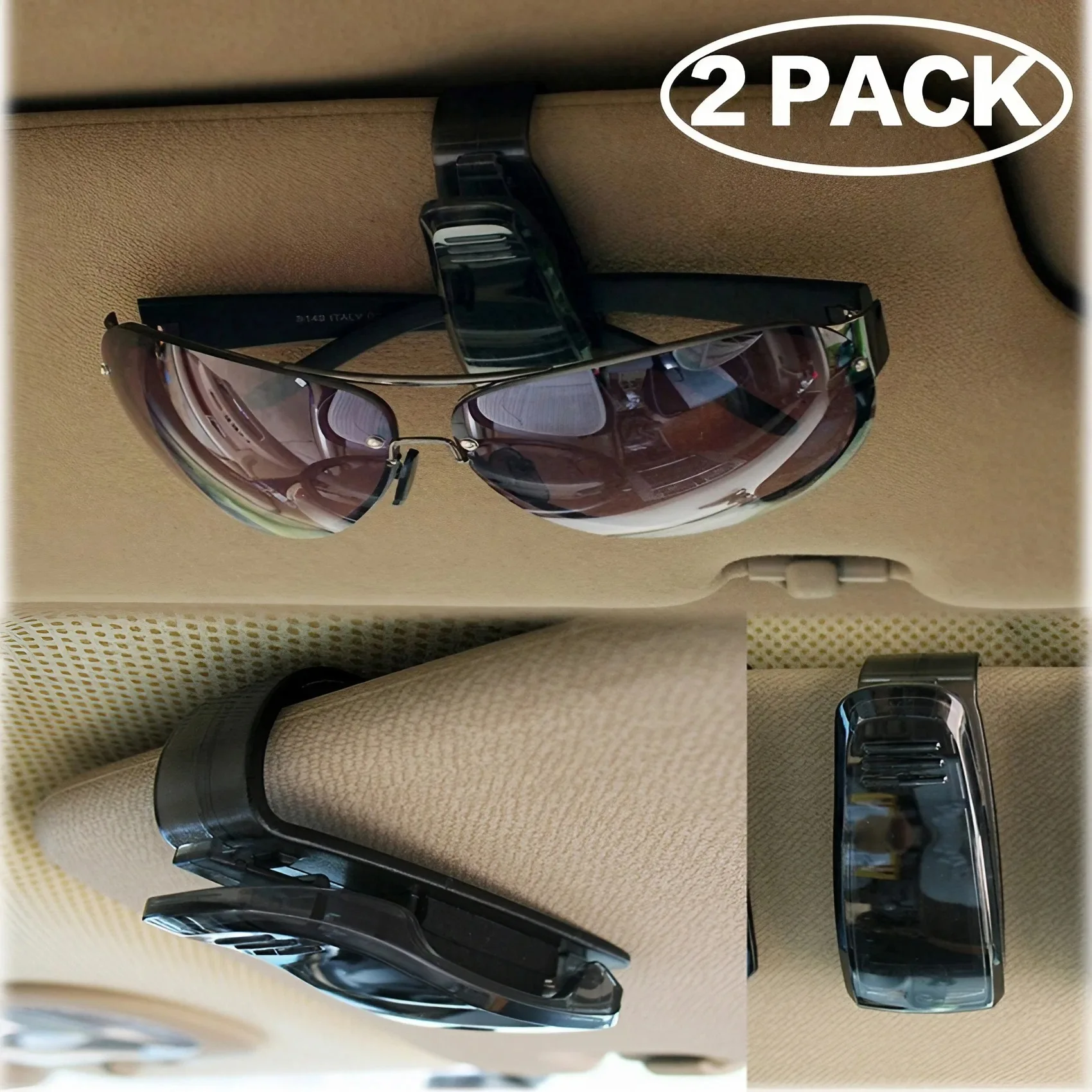 Auto Fastener Car Vehicle Sun Visor Sunglasses Eyeglasses Glasses Holder Card Ticket Pen Clip