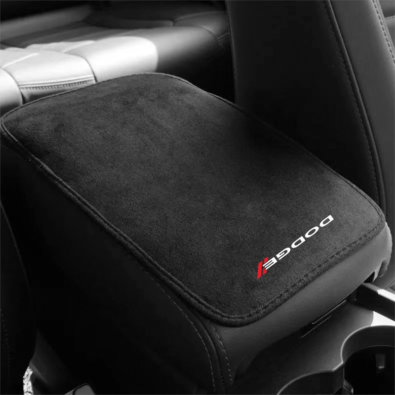 Suede Leather Armrest Mat Arm Rest Protection Cushion Auto Armrests For Dodge Challenger Avenger SXT RAM 1500 Caliber Nitro