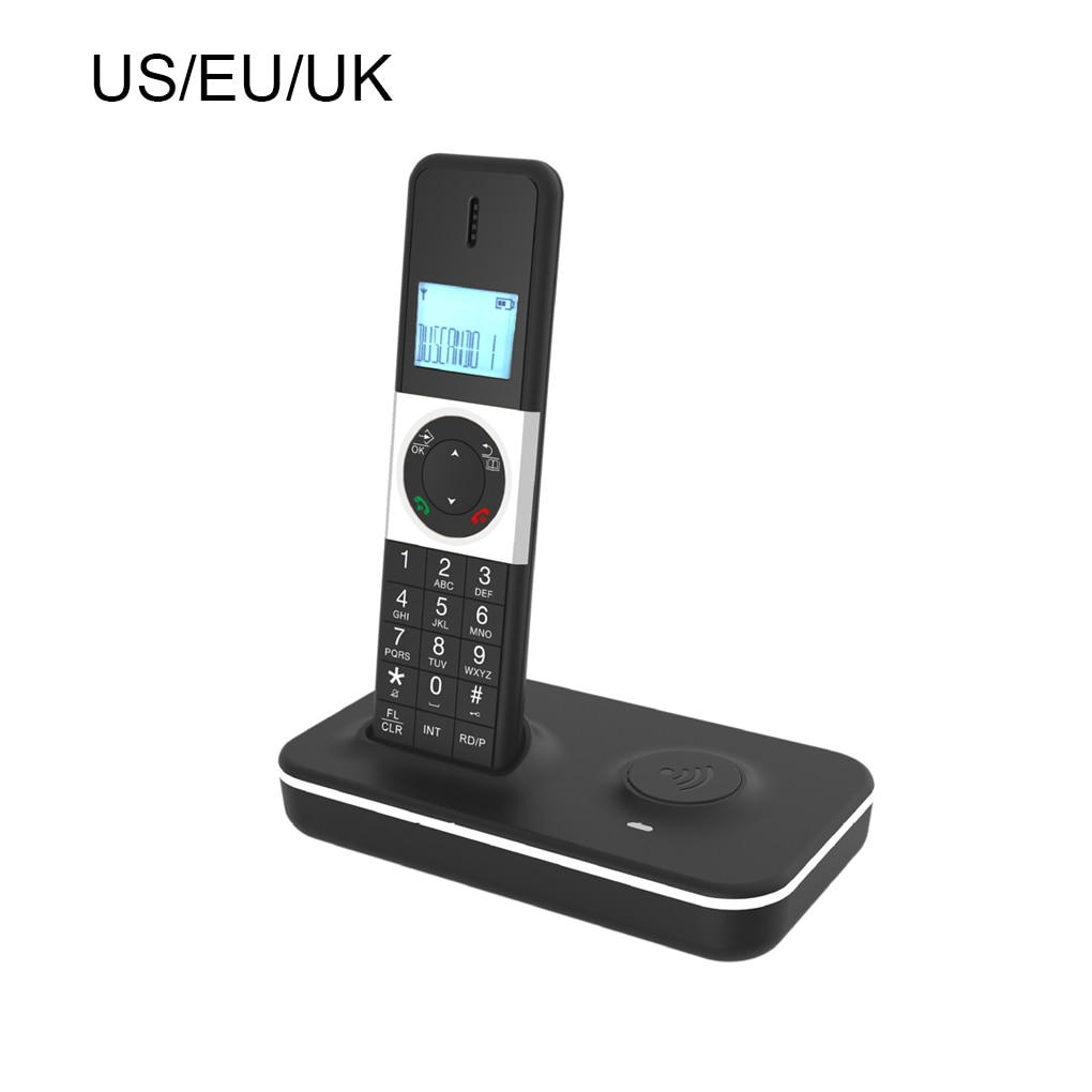 Home Office Cordless Telephone 16 Languages Digital Display Backlit Wireless Telephones Button Operation Phones