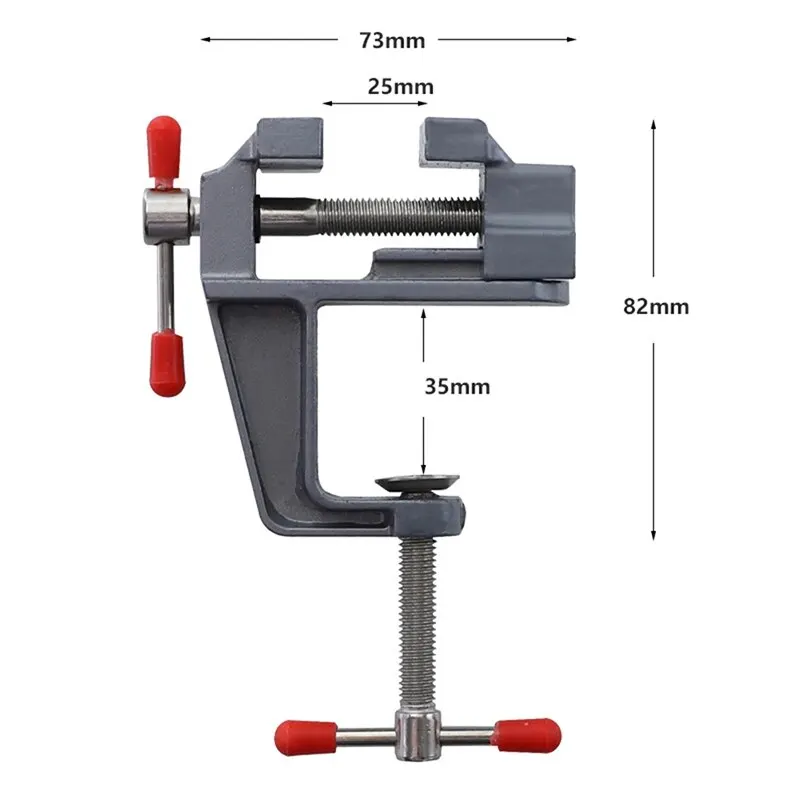 35MM Aluminium Alloy Table Bench Clamp Vise Multi-functional Bench Vise Table Screw Vise for DIY