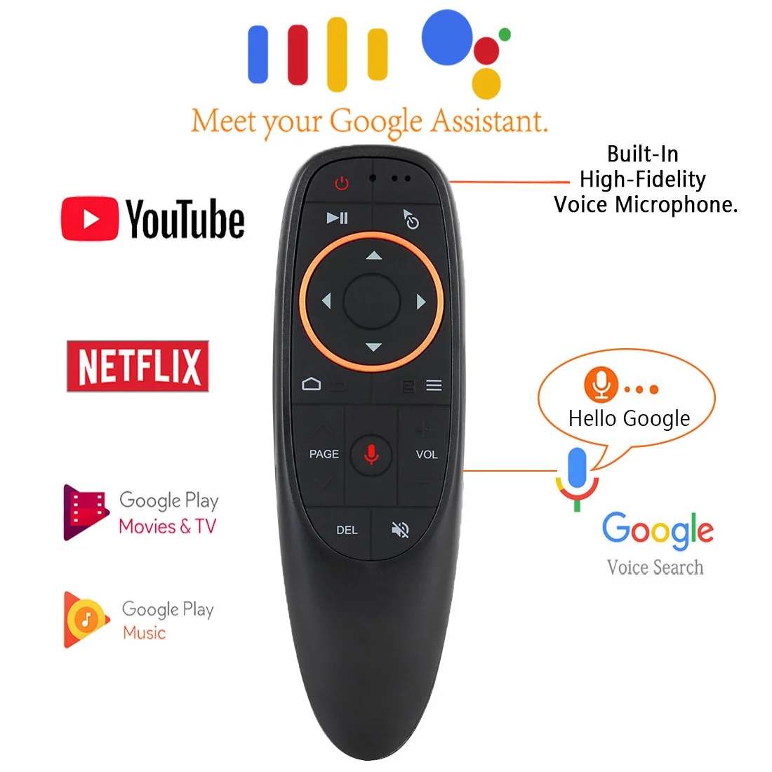 Coldrain G10S Air Mouse Voice Remote Control 2.4G Wireless Gyroscope IR Learning for H96 MAX X88 PRO