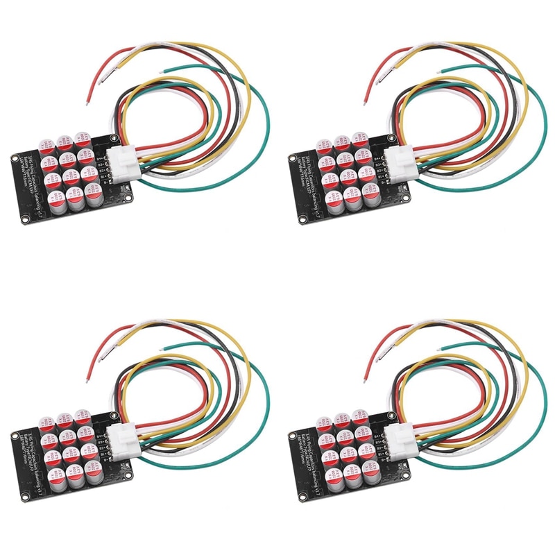 4X 4S 5A Whole Group Balancer Active BMS Board Lithium Lipo Lifepo4 Battery Equalizer Energy Transfer Capacitor