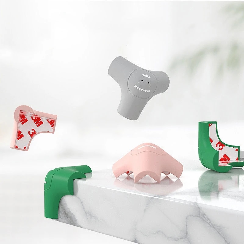 Infant Safety Corner Protector Cartoon Cute Dinosaur Soft Silicone Baby Table Edge Anti-collision Angle Furniture Care Supplies