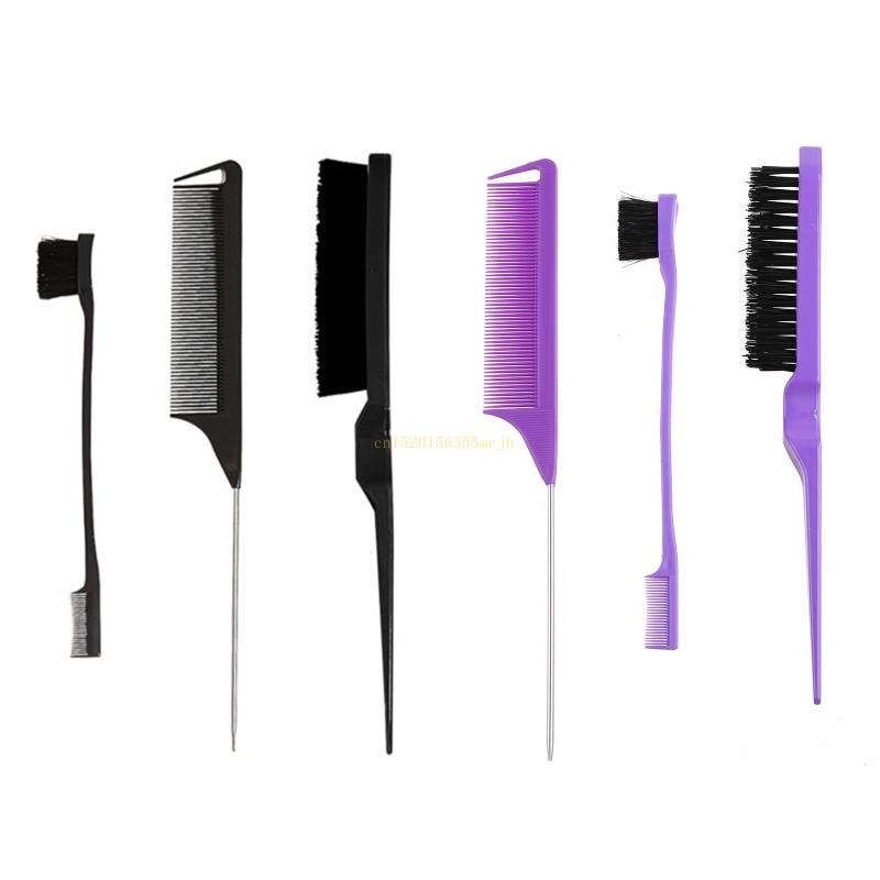 3 Pieces Hair Brush Set Hair Styling Comb Including Double-sided Edge Brush Drop Shipping