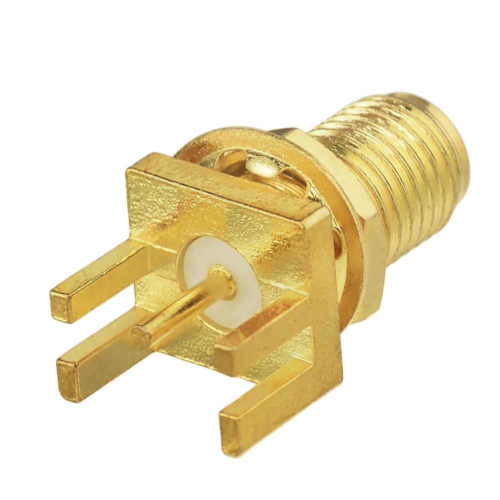 Superbat 10pcs SMA End Launch Female PCB Mount Wide Flange .062''(1.57mm) RF Coaxial Connector