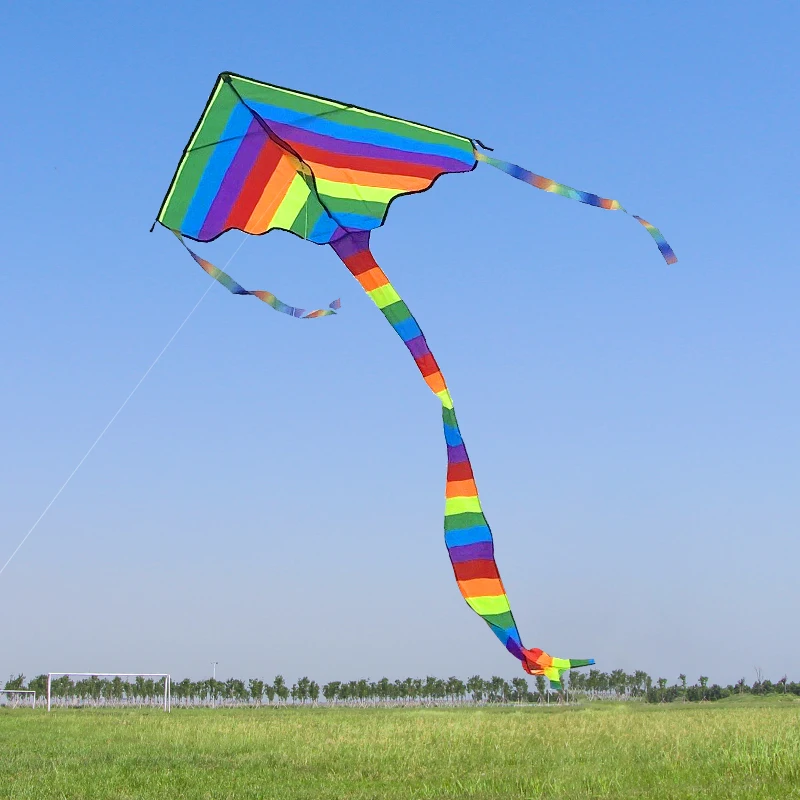YongJian kite Delta Rainbow Kite coloring Easy to Fly Huge Kites for Kids and Adults with 328 ft