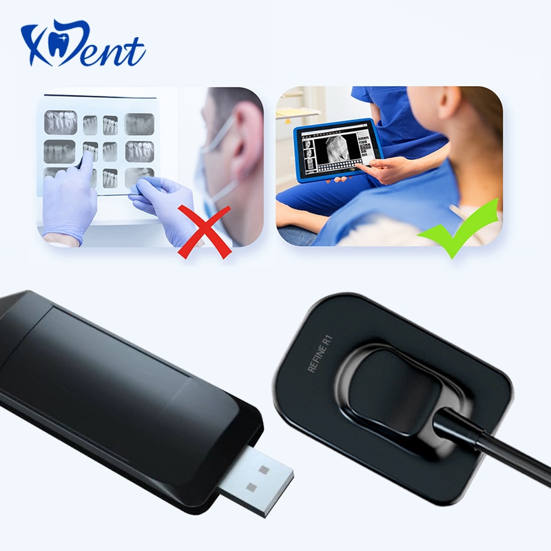 Dental Refine X-Ray Digital Sensor R1 Intraoral HD Image System High Resolution Ultra-slim Design 3m Cable