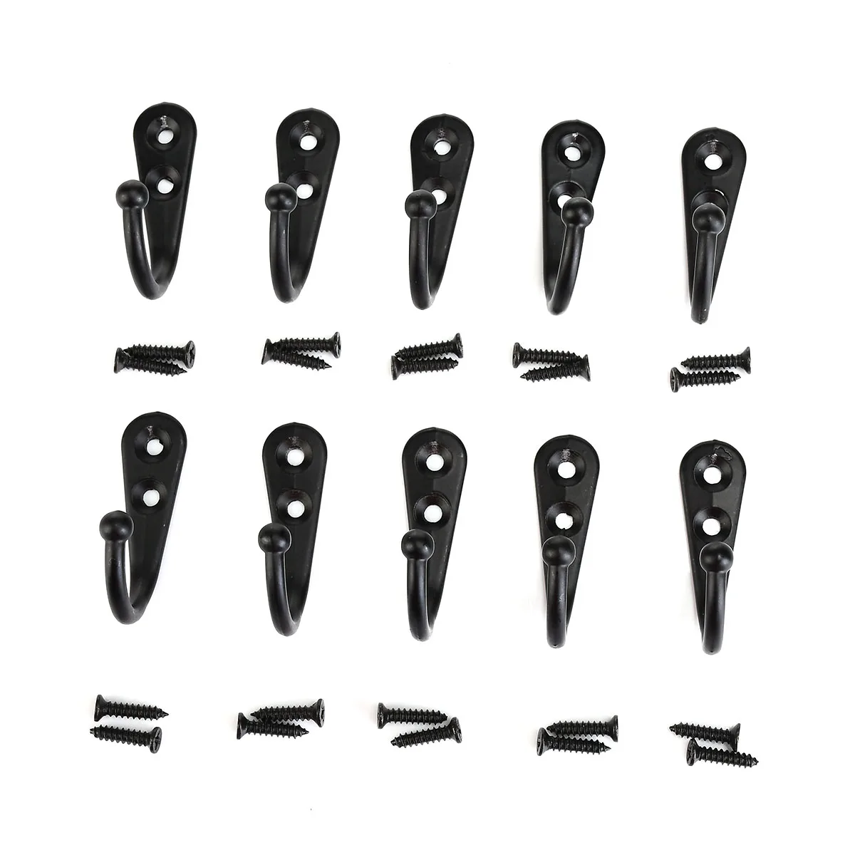 10pcs Small Antique Hooks Wall Hanger Curved Buckle Horn Lock Clasp Hook Robe Coats Hat Clothes