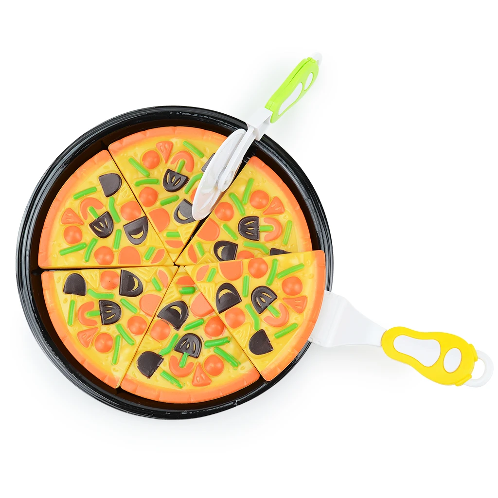 Simulation Kids Pizza Cutting Toy Food Plastic Pizza Cooking Gift Boy Girl Kitchen Toy House Pretend