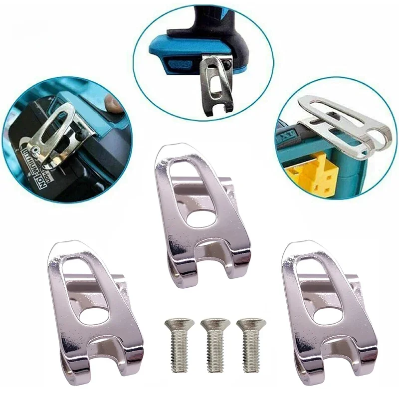 1/2/3Pcs Belt Clip Hook 3pcs Hooks And 3pcs Screws Set For Makita 18V LXT Cordless Drills Impact