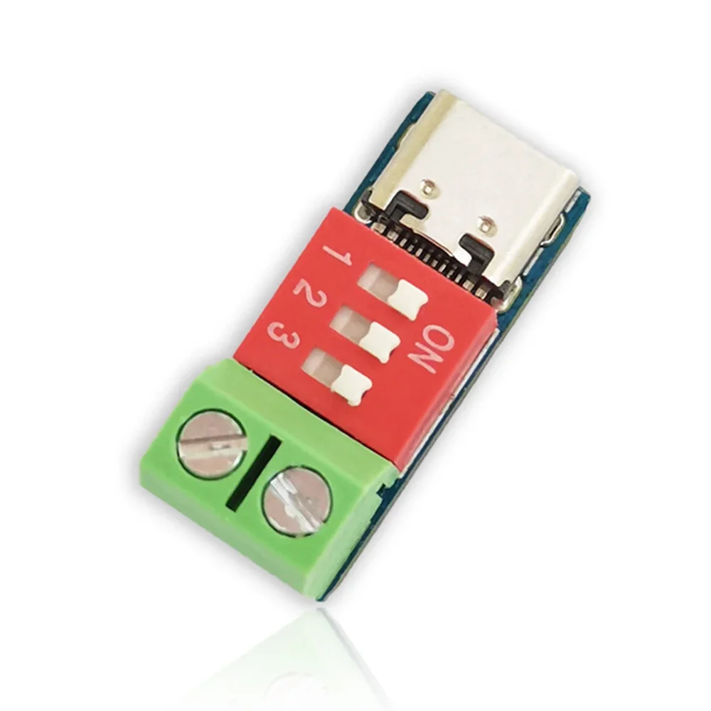 Type-C PD QC Trigger DC 5V-20V Adjustable Voltage Power Module Dial Adjustment Voltage Fast Charging