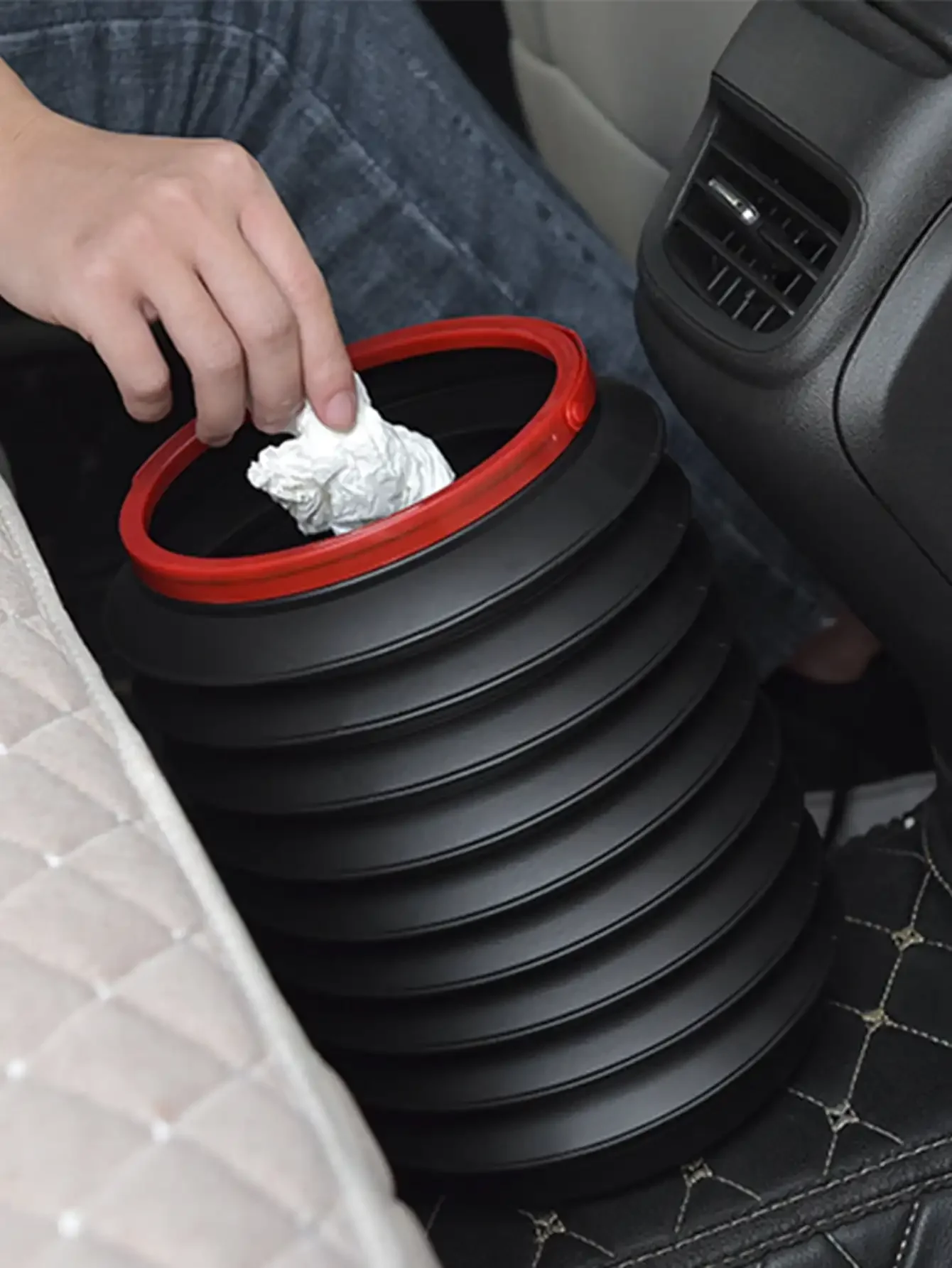 Car retractable magic bucket 4L folding garbage bin Car multifunctional storage bin