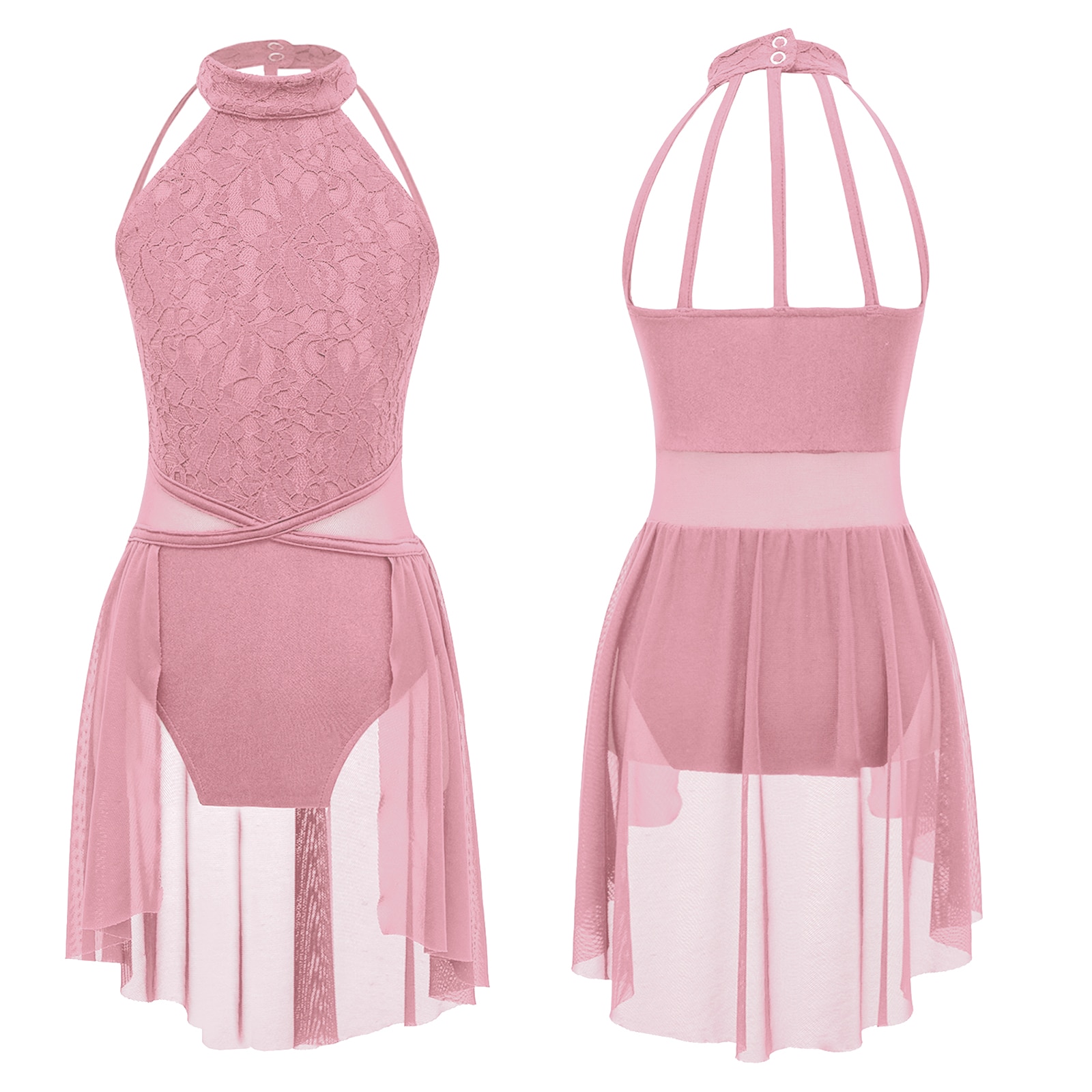 Kids Girls Ballet Leotard Dancewear Dress Dance Class Gymnastics Lyrical Contemporary Dance Ballerina Clothing Performance Dress
