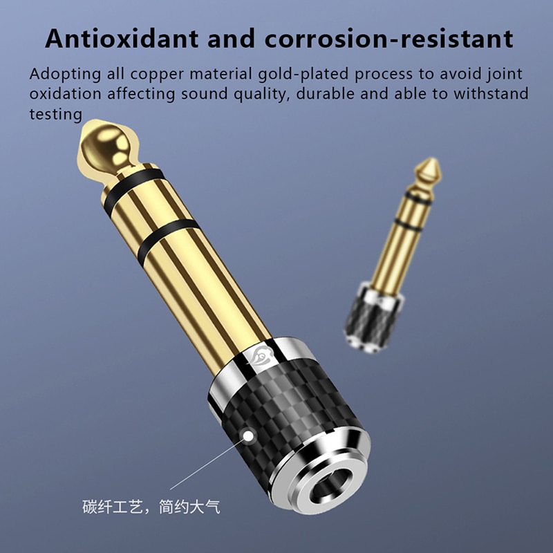6.35mm To 3.5mm Audio Converters 1/4" 1/8" Male Female Connectors 6.35 to 3.5 Jack Headphone Adapter Connector Stereo 