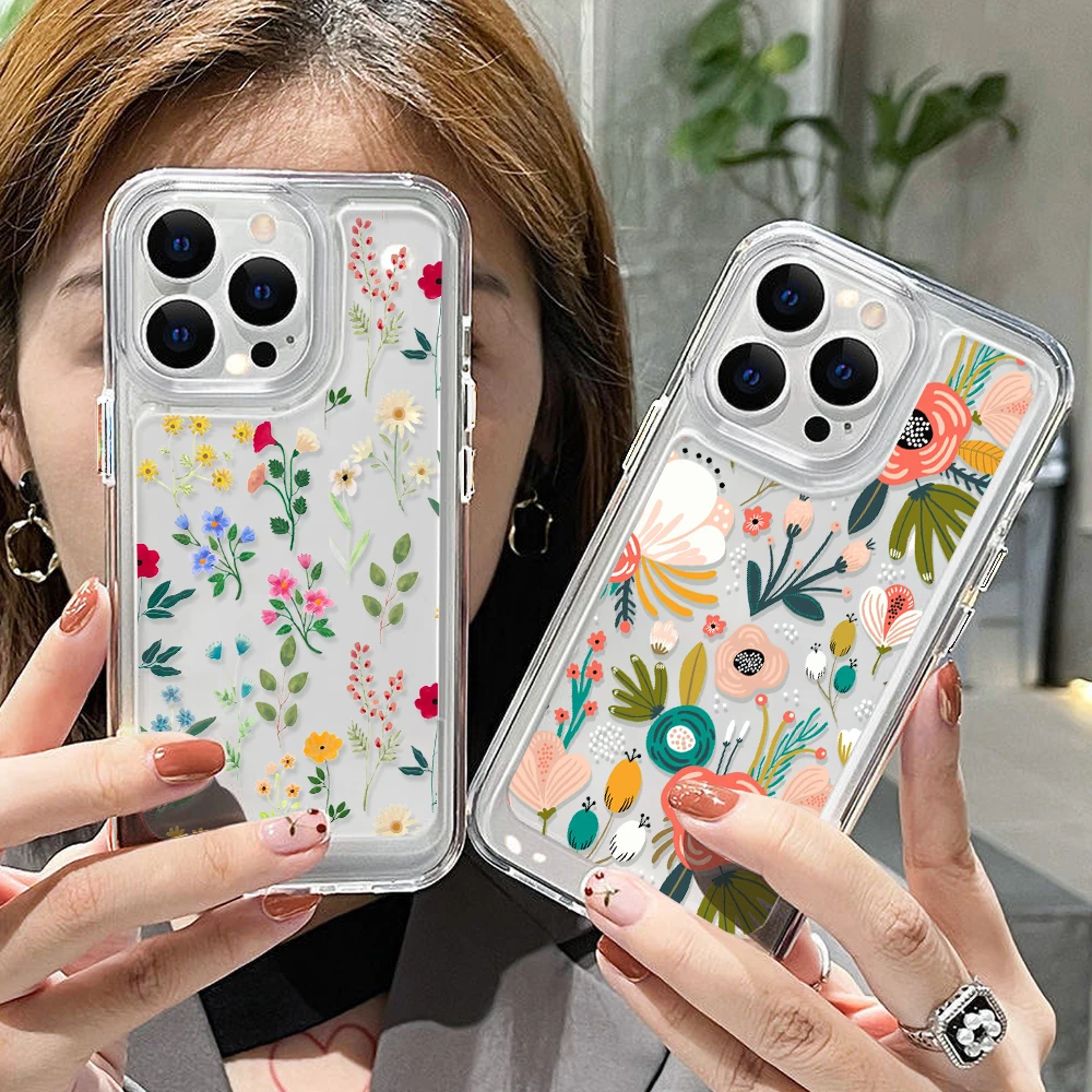 Case For Iphone11 Cases For Iphone 14 12 11 13 Pro Max X XR XS Max 7 8 14 Plus SE 2020 Woman Flower