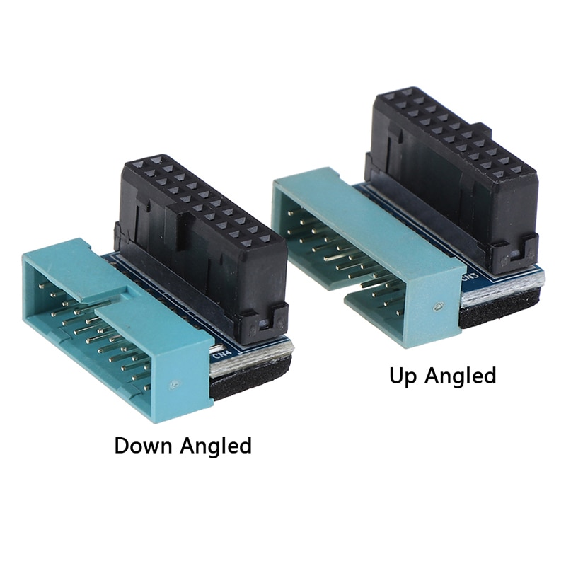 1 Pc 20pin USB 3.0 Male to Female Extension Adapter Up Down Angled 90 Degree