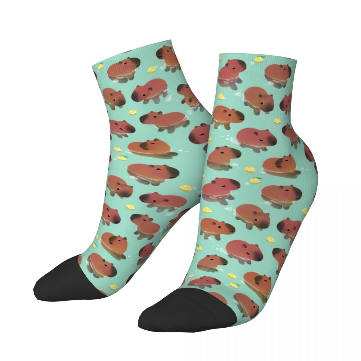 Fashion Male Men Short Socks Cute Capybara Baby Sock Polyester Animal Lover Women's Low Tube Socks Spring Summer Autumn Win