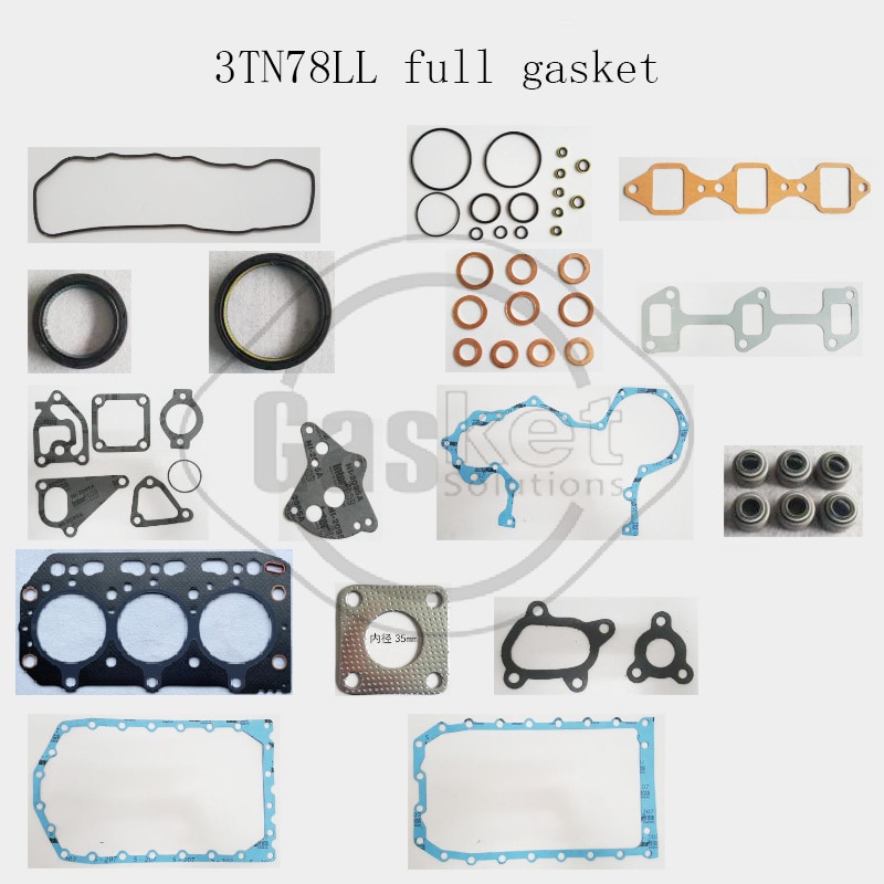3TN78LL Engine Gasket Cylinder Head Gasket Set Fits YANMAR Engine Tractor Excavator