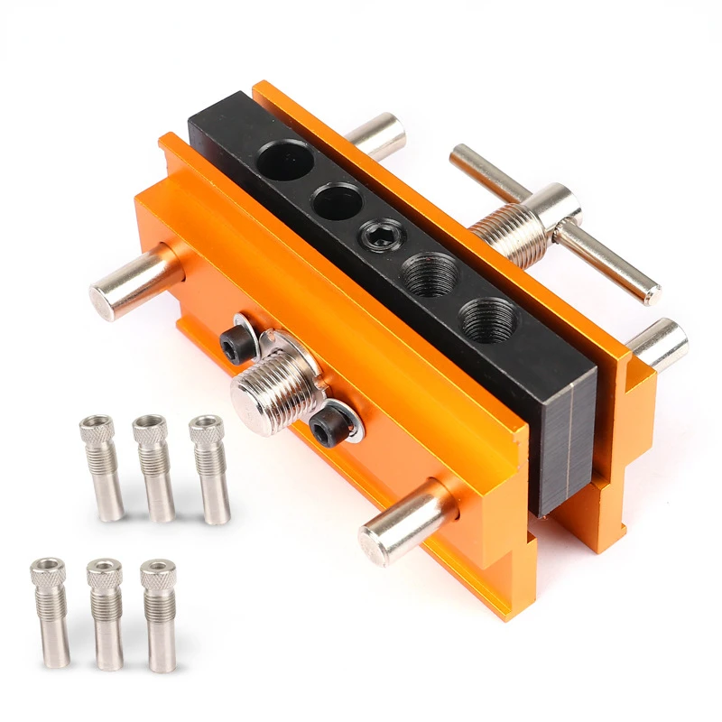 Quick Self Centering Doweling Jig Vertical Positioning Hole Puncher Metric/Inch Drill Bushing Drill