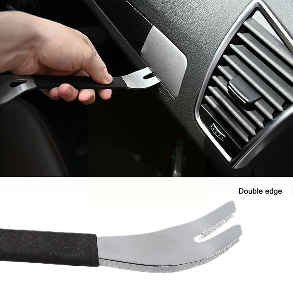 Stainless Steel Car Trim Removal Tools Durable Two-end Tools Audio Removal Level Driver Door Fastener Pry Terminal Panel H0K8