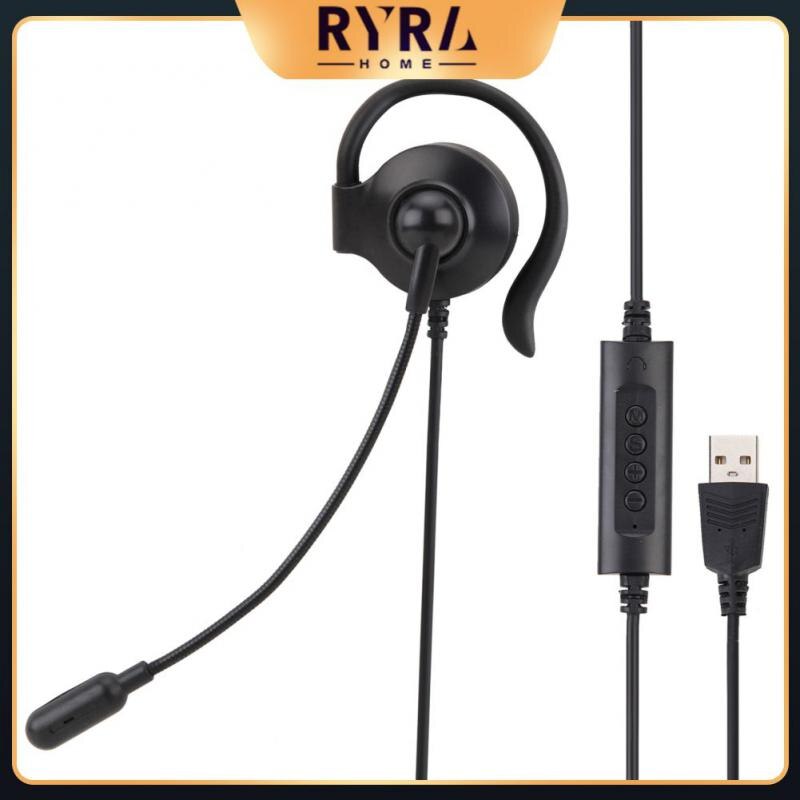 Earphone 3.5mm Usb Wired Wire Control 3.5mm Aux Wired Business Headset For Clear Call In The Call Center Telephone Operator