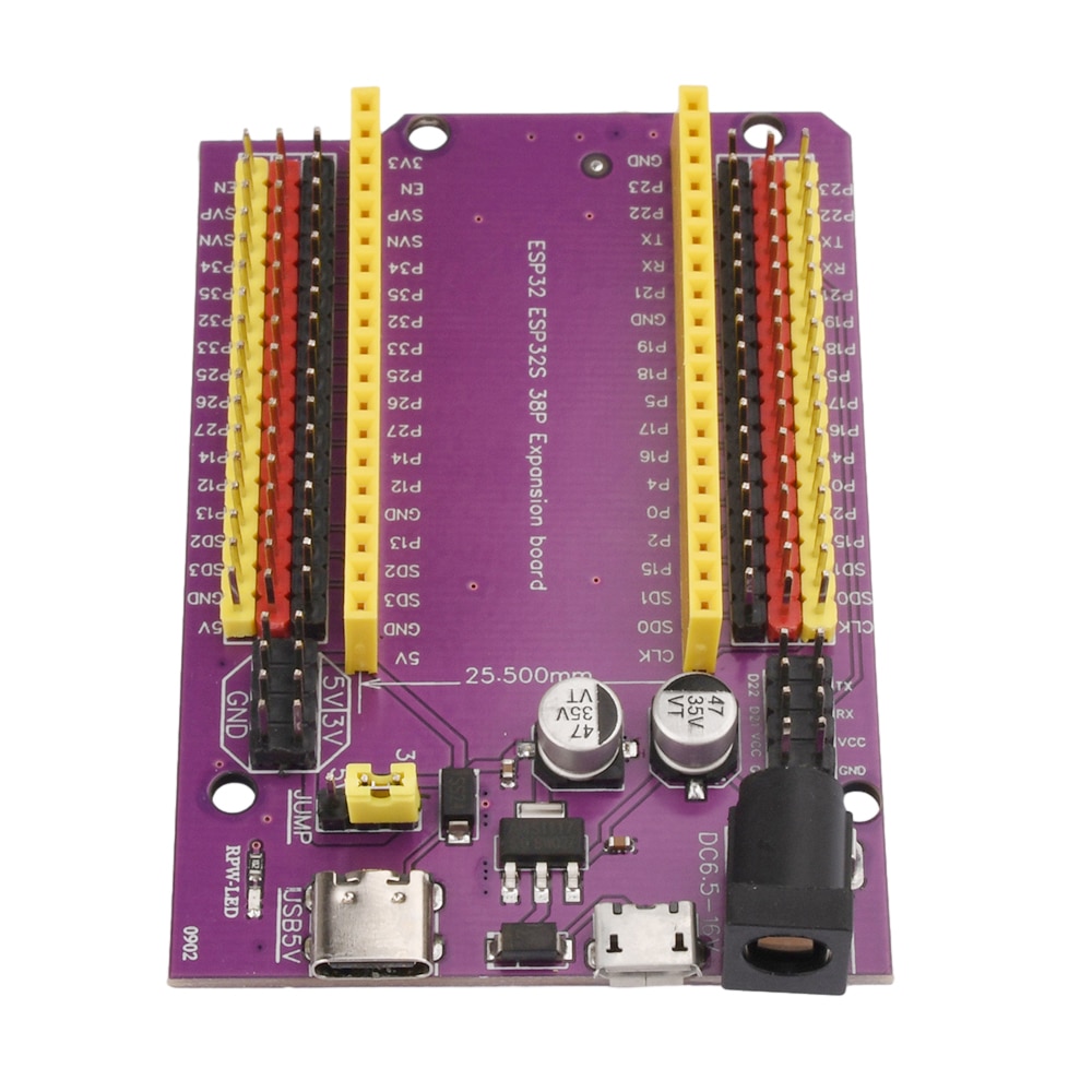 ESP32 38PIN Development Board TYPE-C/MICRO USB Can Be Equipped With CP2102 ESP32-DevKitC-32 ESP-WROOM-32 Expansion Board FR-4