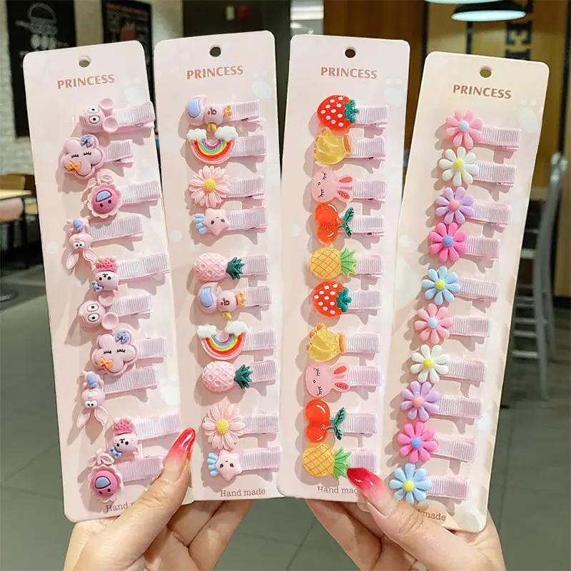30Pcs Set Baby Hair Clips Cartoon Bows Flower Girls Hairpins Sweet Children Clips Barrettes Baby