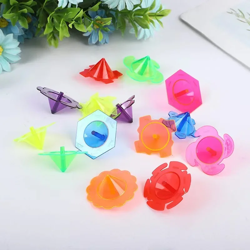 24PCS Mini Child Transparency Plastic Gyro Toys Baby Shower Kids Birthday Party Favors Christmas