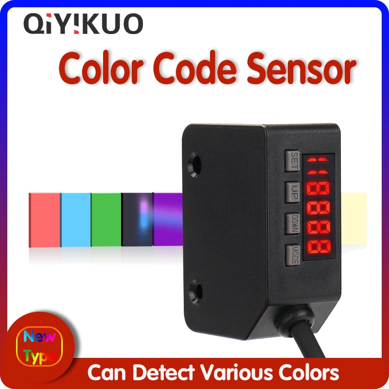 Color Code Sensor Recognition Intelligent Setting Photoelectric Switch Label Separation Correction Fiber Optic Induction
