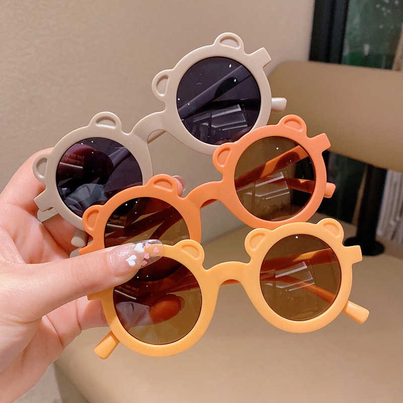 2023 Cute Kids Cartoon Outdoor Sun Protection Sunglasses Boys Girls Colors Protect Eyes Baby UV400 Sunglasses Children 1-6 Years