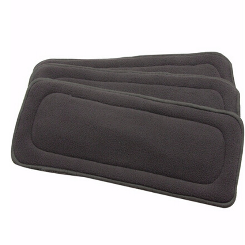1pc 4Layers Bamboo Charcoal Cloth Diapers Inserts Nappy Changing Mat Baby Diapers Reusable Diaper Changing Pad Liners