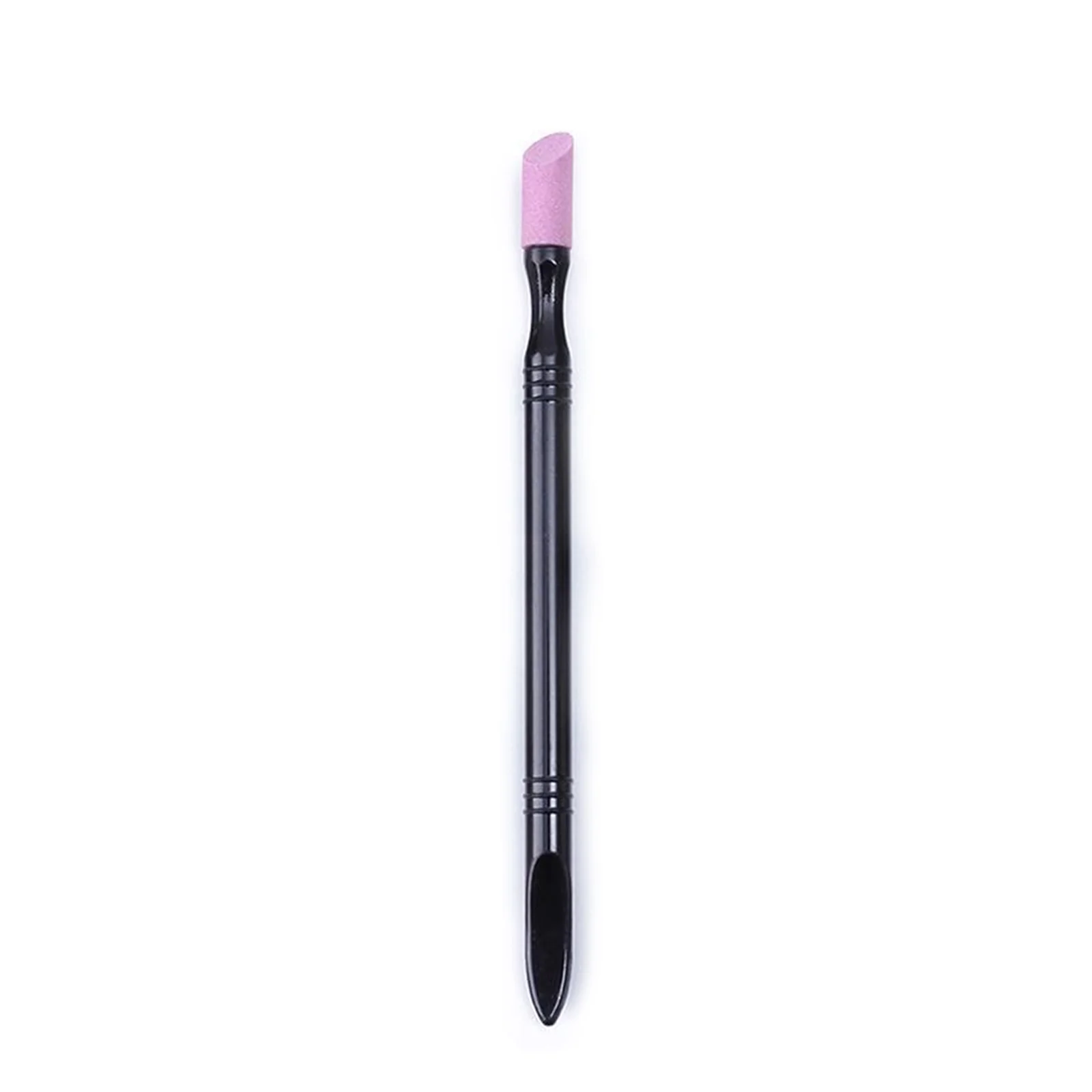 1pcs Steel Double-ended Quartz Stone Scrub Pen Cuticle Pusher Dead Skin Remover Manicure Cleaner