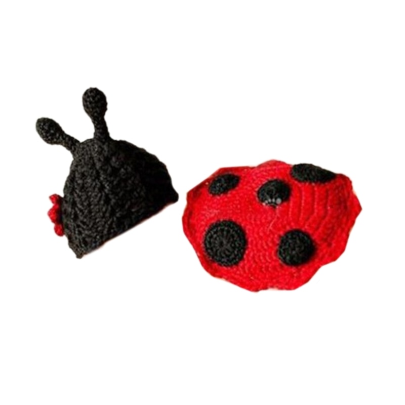 Newborn Photography Props Outfit Crochet Hat Short Pants Baby Photo Props Set