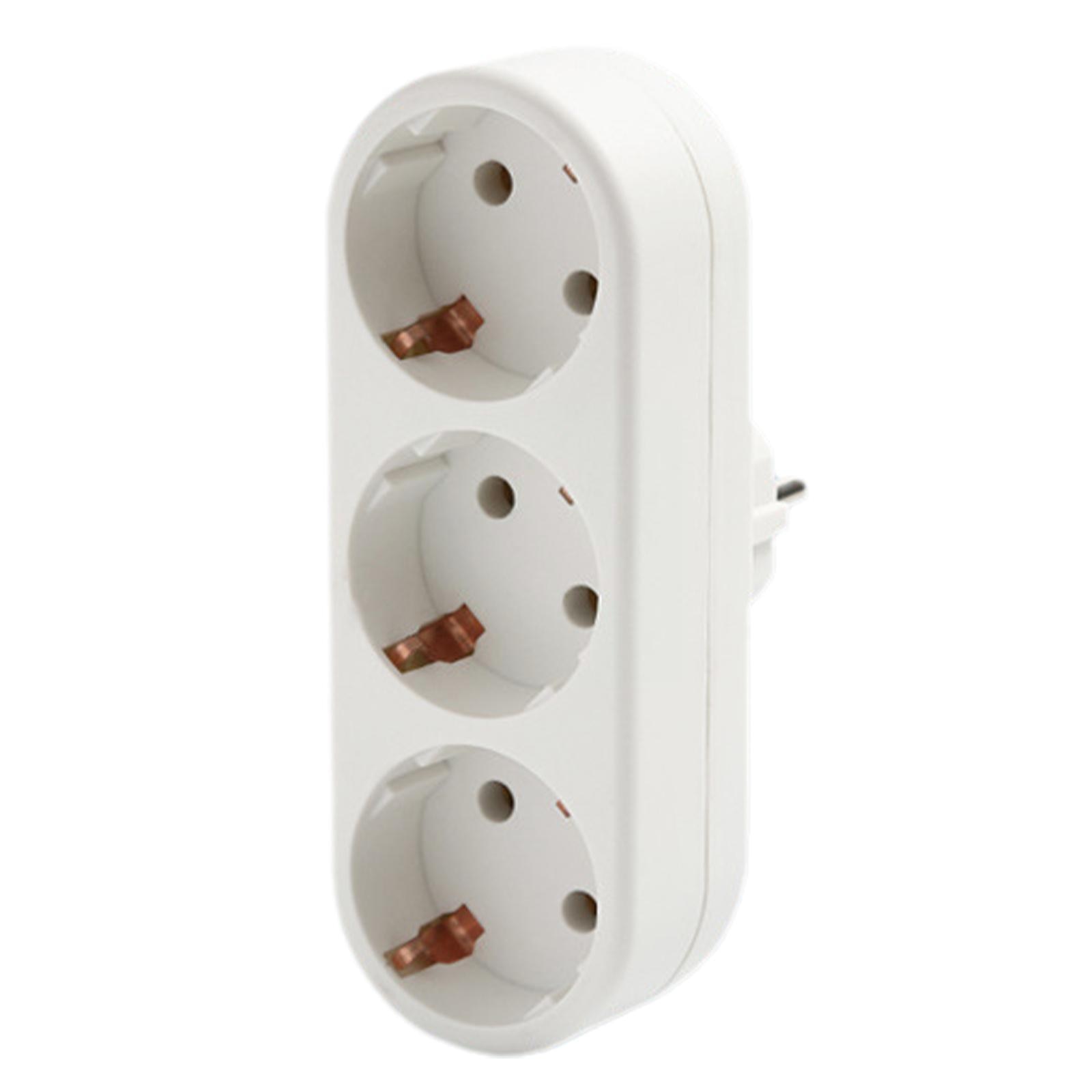 3 Compartment 16A 250V EU Socket Multiple Plug Electrical Conversion Independent Switches European Standard Socket Extended F9R3