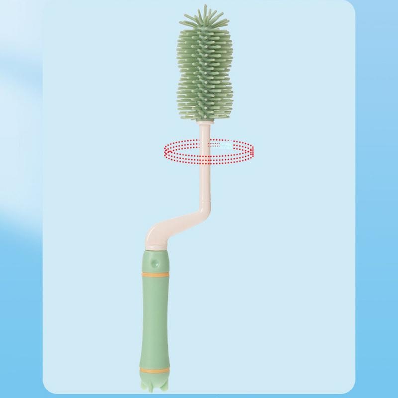 Bottle Brush More Convenient Cleaning Elastic Arrival Bottle Brush Set And Powerful Decontamination Skills 360 ° Rotating Handle