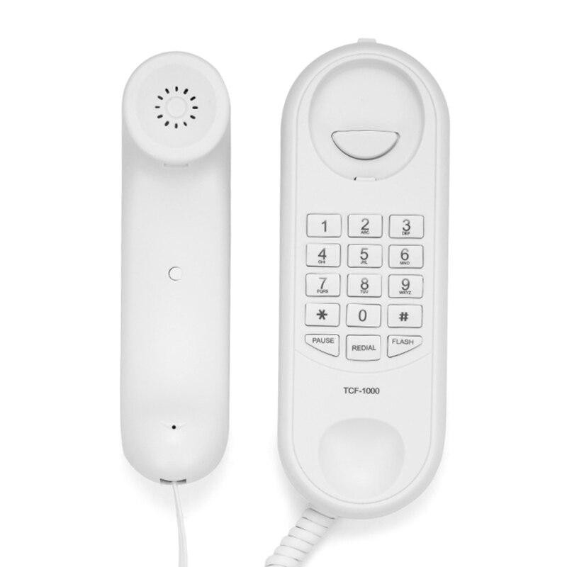 TCF1000 Fixed Landline Telephone Wall Phone with Mute, Pause, and Redial Functions with Redial Pause and Flash Functions