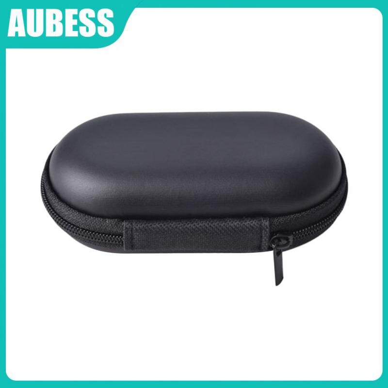 Black Waterproof Headphone Case Pouch Bag Travel Carrying Bag Earphone Pouches Storage Cases Scratchproof Portable Hard